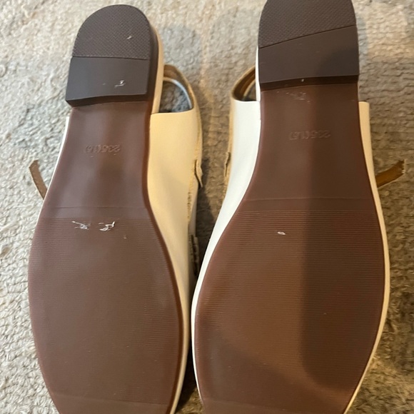 Vegan leather loafer sling backs, cream colored, new in box! - Picture 3 of 6